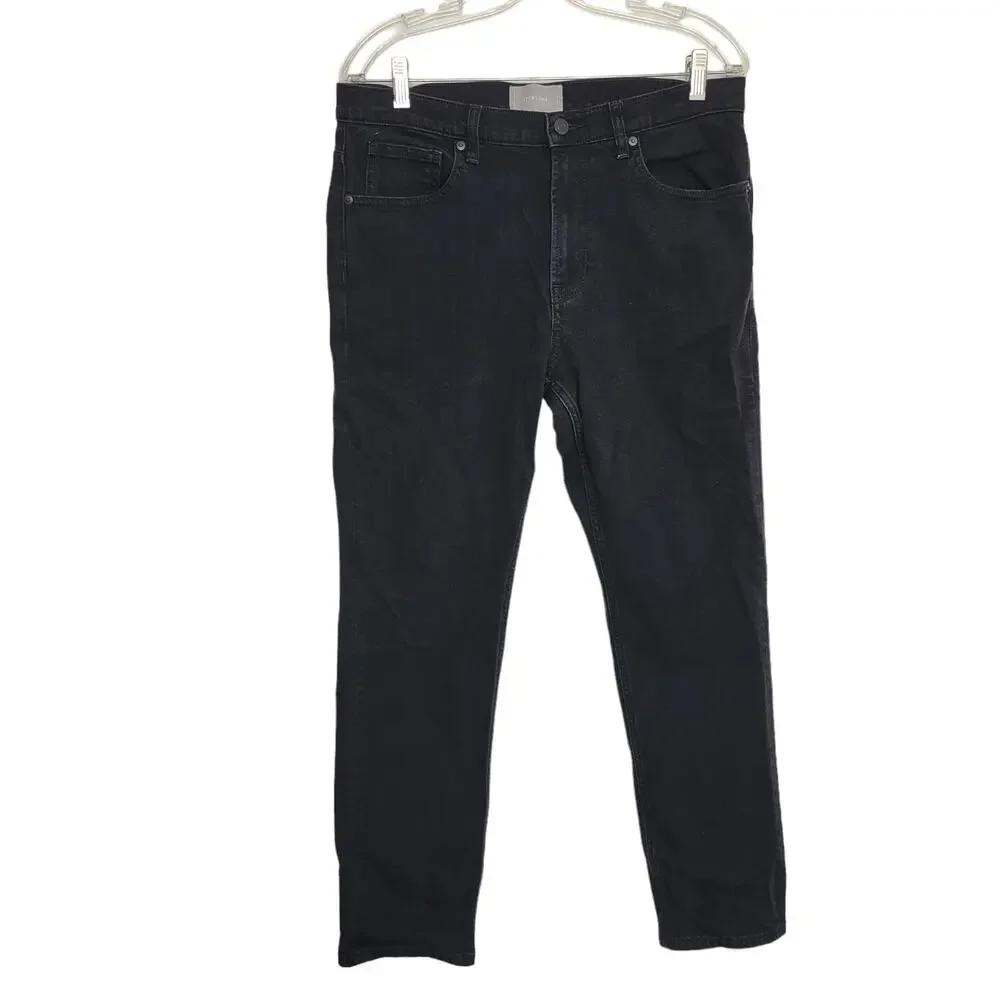 Everlane The Slim Fit Jeans Black Tapered Leg Stretch Men 34 x 30